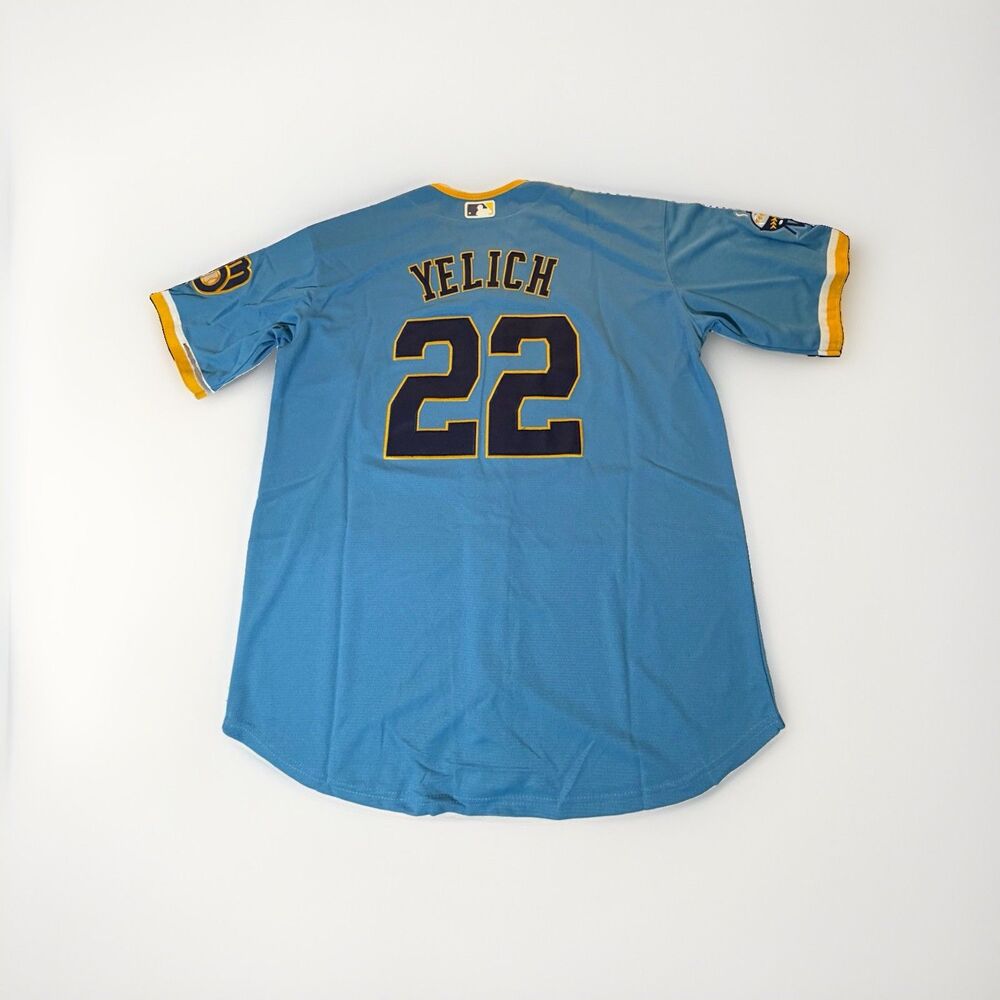 NWT Nike Christian Yelich #22 Brewers Stitched Jersey XL MLB City Connect Jersey